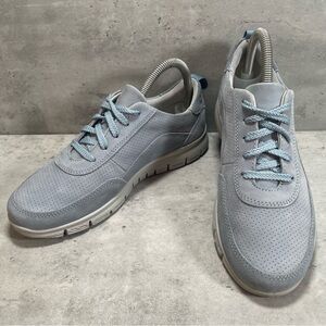 NEW Hotter Gravity II Trainers Shoes Cushioned Leather Blue‎ Womens UK 4.5 US